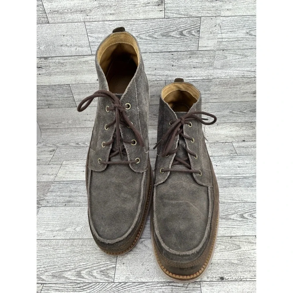 Cole Haan Grand.OS Men Size 11.5 M Grey Suede Moc Toe Chukka Boots C23433